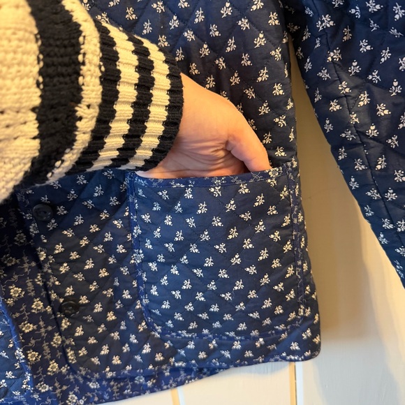 Ralph Lauren Blue Patterned Reversible Quilted Jacket, Size Large, NWOT - Picture 8 of 8